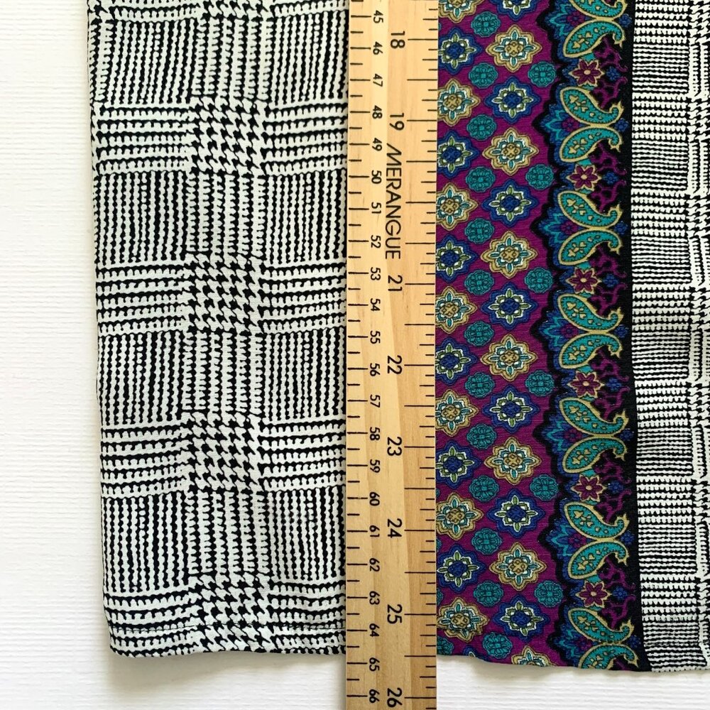 Vintage Nine to Five Herringbone Paisley Button Up Blouse Top Office Grandma - Picture 12 of 14